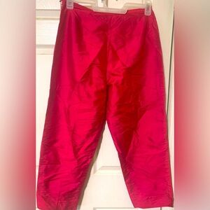 Hillard & Hanson Pants. Fuchsia color 100 % Silk Size 12 Brand New With Tags